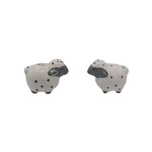 Vintage Ceramic Sheep Polka Dot Novelty Collectible Salt and Pepper Shakers